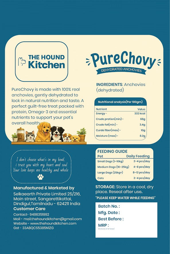 PureChovy - Dried Anchovies for dogs and cats