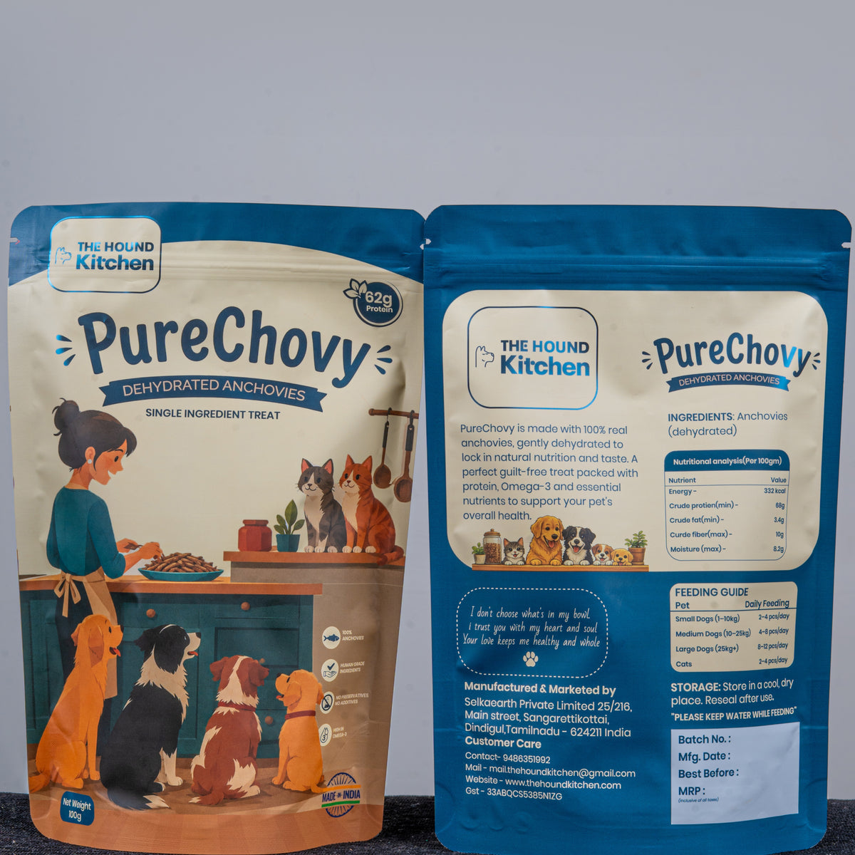 PureChovy - Dried Anchovies for dogs and cats