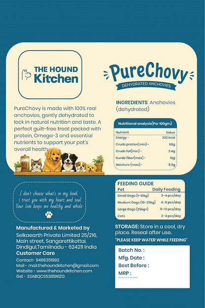 PureChovy - Dried Anchovies for dogs and cats